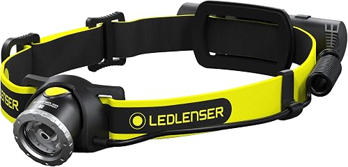 Ledlenser, iH8R Rechargeable Headlamp with Rear Light, High Power LED, 600 Lumens, Hardhat Mount Included