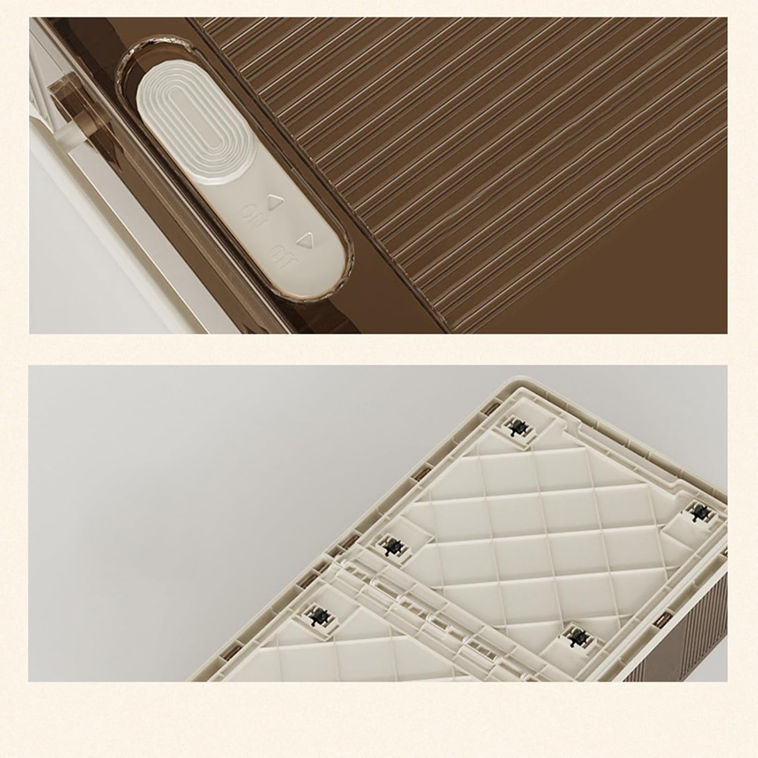 Under Bed Storage Containers, Under Bed Storage Containers Foldable Rolling Storage Bins Plastic Clothes Organizer with Wheels for Bedroom Dormitory (Short) (Medium Type)