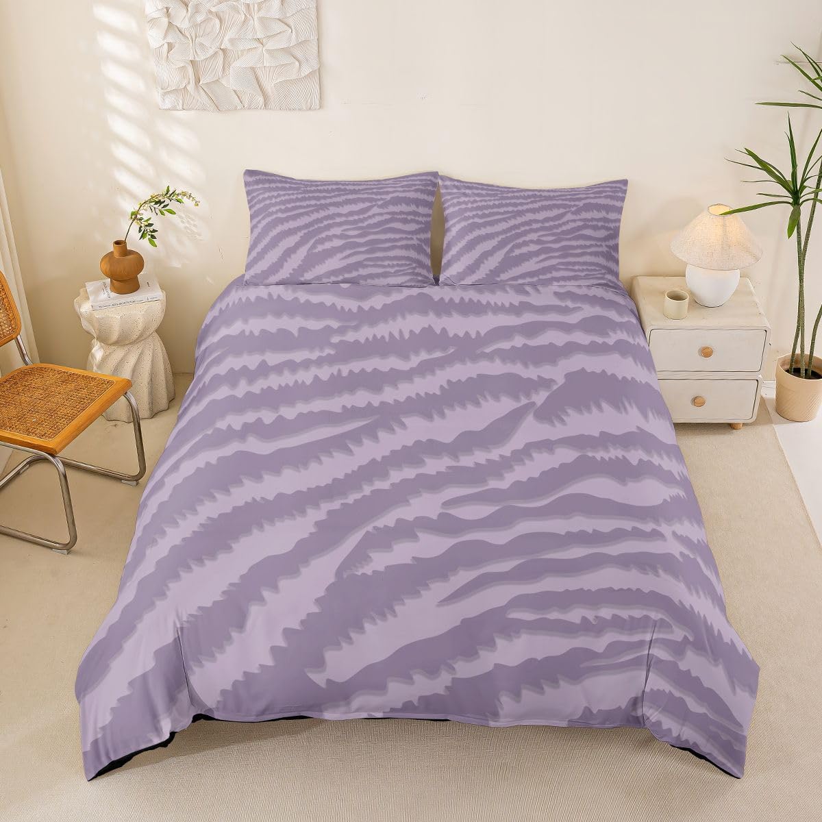 Erosebridal Rainbow Zebra Stripes Duvet Cover Toddler Size Neon Gradient Animal Print Comforter Cover Kids Girls Glitter Rainbow Zebra Striped Bed Set Y2K Colorful Pastel Art Bedding Set