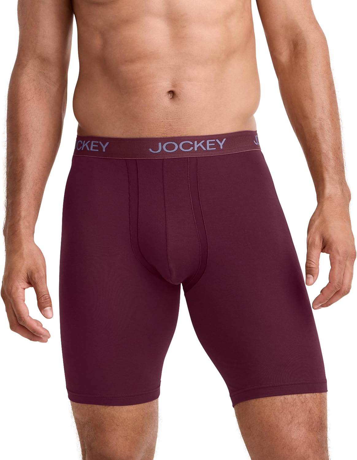 Jockey Men's Underwear Chafe Proof Pouch Ultra Soft Modal 8.5" Long Leg Boxer Brief - 3 Pack - Image 2