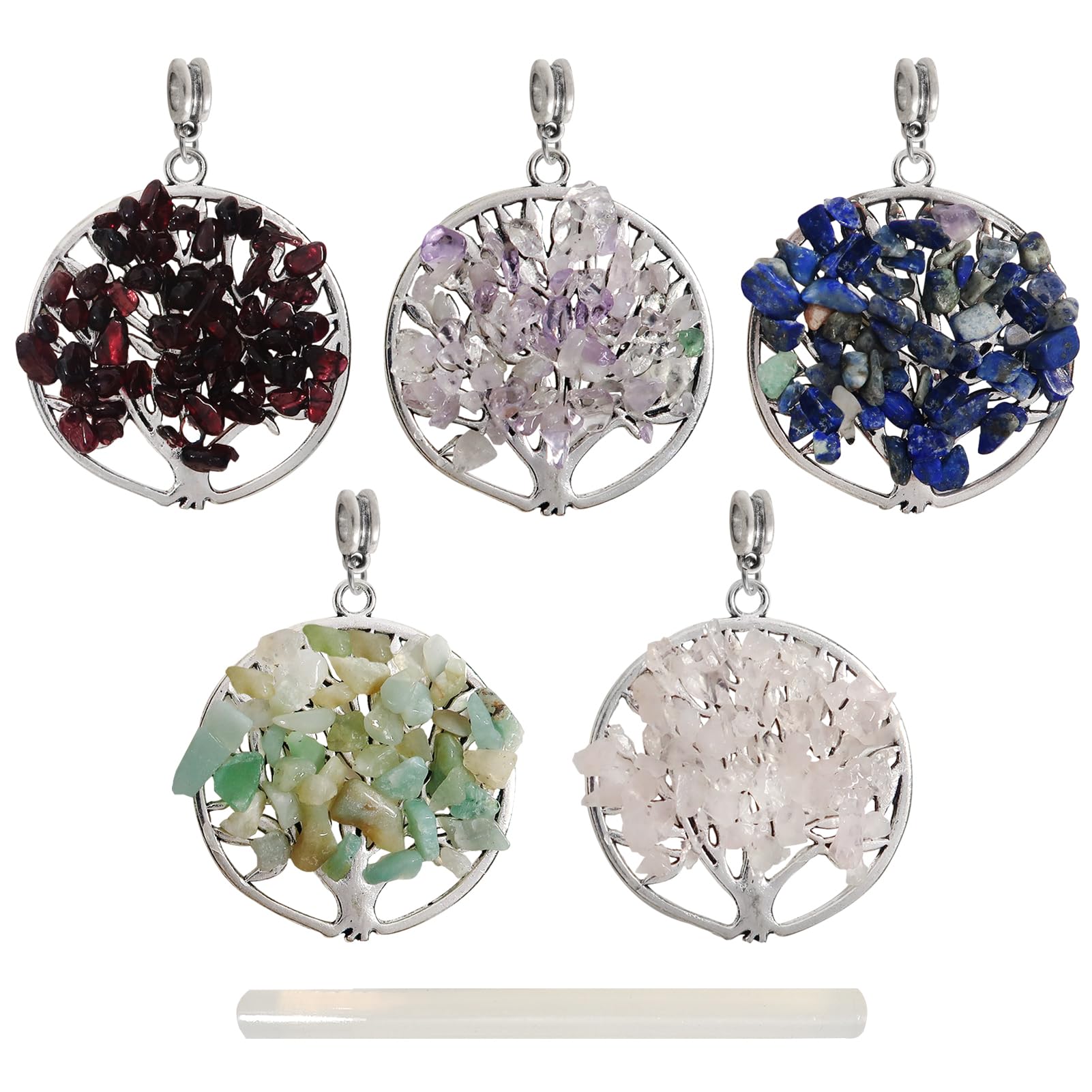 Lot 26 Pendentifs Pierres Naturelles Énergétiques Irrégulières + Cordons Noirs - 45 Mm - DIY Bijoux & Porte-Bonheur