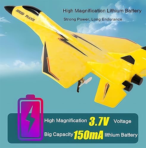 Miniatura 2 de Avión inalámbrico de juguete con control remoto - 2023 Nuevo avión RC Su-35 de 2.4 GHz con luces, avión de combate RC de espuma para adultos al aire
