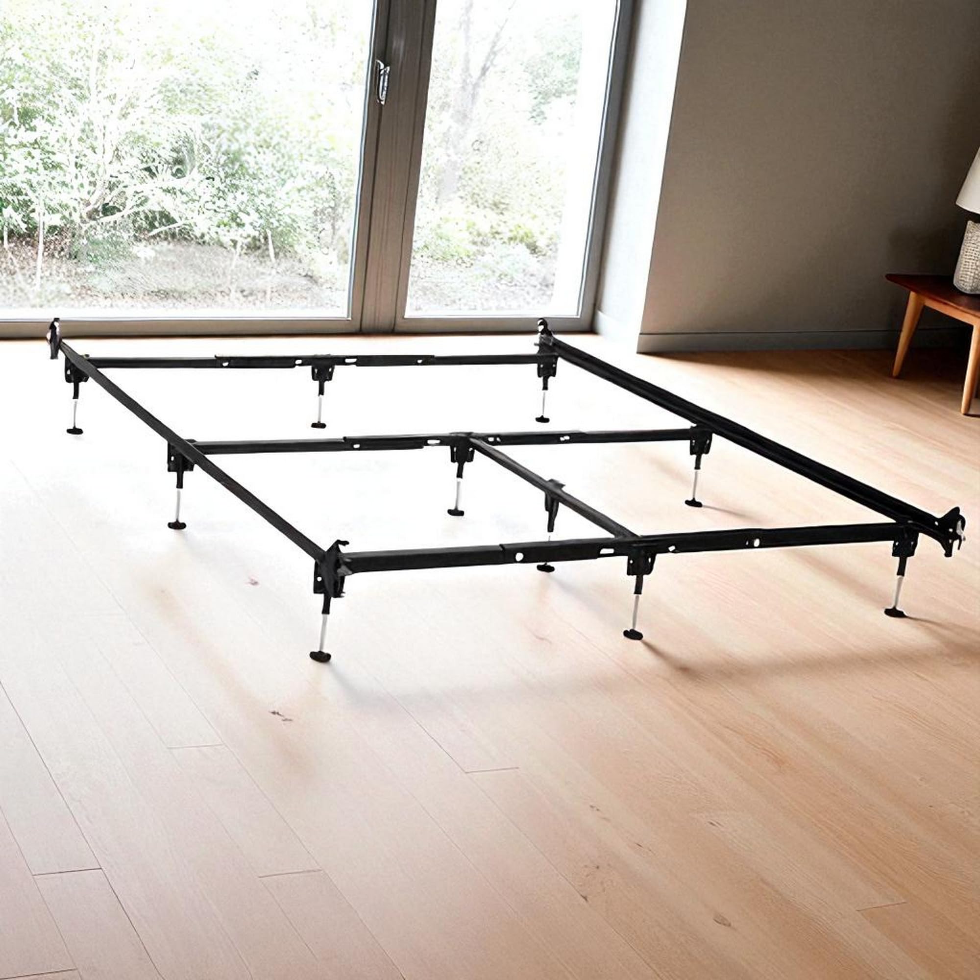 STLBEDS Super Heavy Duty Metal Bed Frame with 10 Legs + Center Support for Hook Up Headboards and Footboards - Made in the USA to Hold 3000+ Pounds (