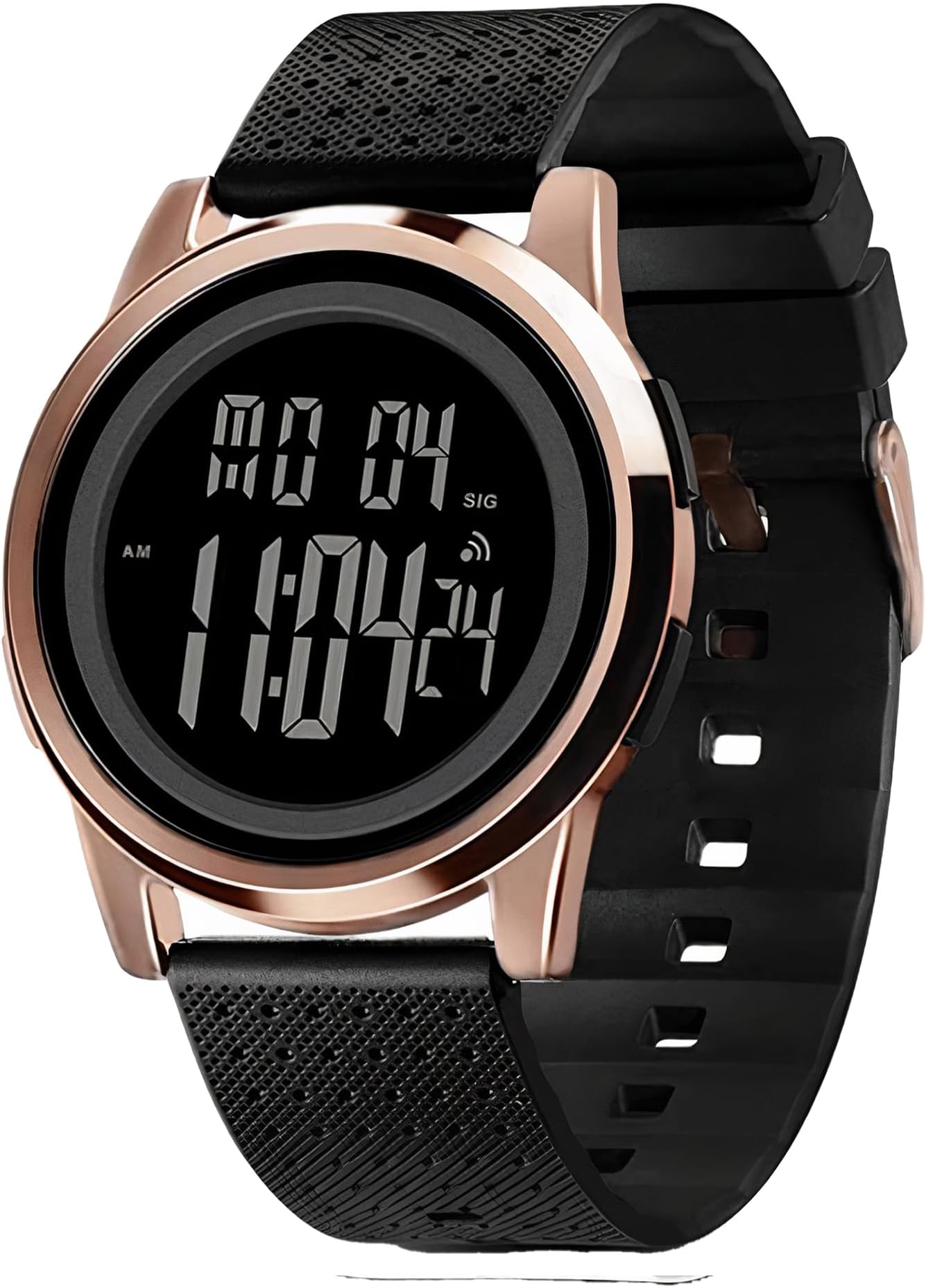 D DASH FOR SUCCESSFUL LIVINGD DASH FOR SUCCESSFUL LIVING Smart Watch – Unisex Digital Watch with Luminous Display –Sport Watches for Men and Women– Multiple Functions and Comfortable Design – 50m Waterproof Watch, ROSE GOLD,