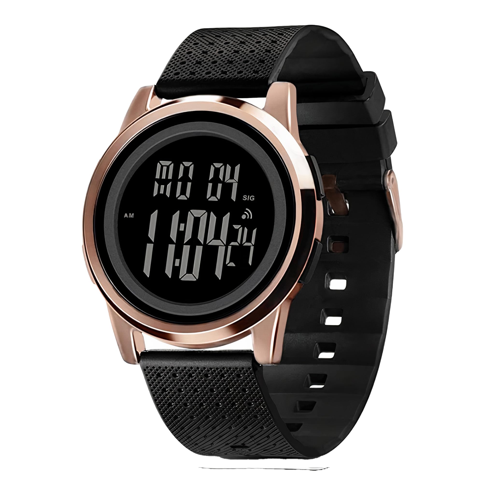 D DASH FOR SUCCESSFUL LIVINGD DASH FOR SUCCESSFUL LIVING Smart Watch – Unisex Digital Watch with Luminous Display –Sport Watches for Men and Women– Multiple Functions and Comfortable Design – 50m Waterproof Watch, ROSE GOLD,