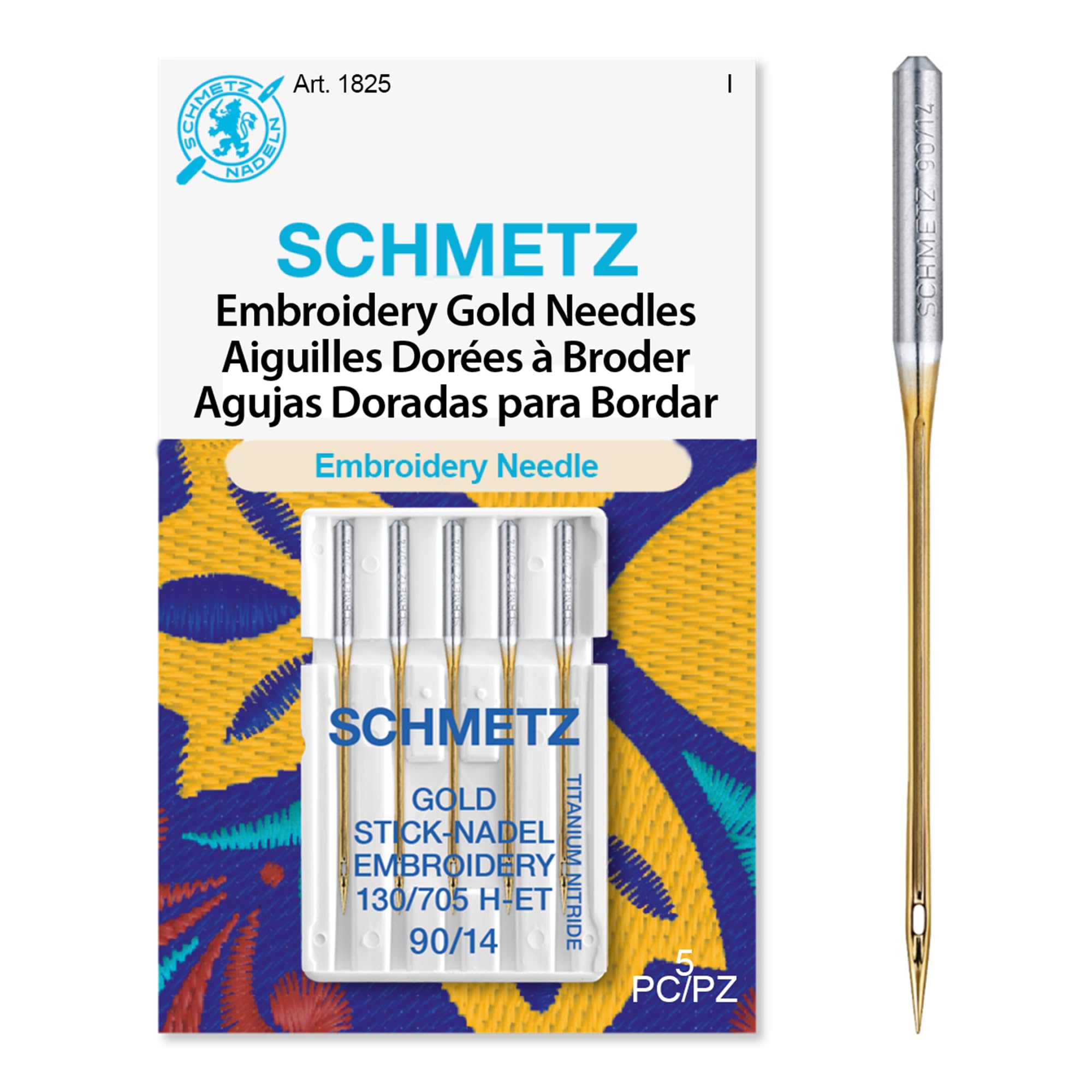 Amazon.com: SCHMETZ Gold Embroidery Sewing Machine Needles