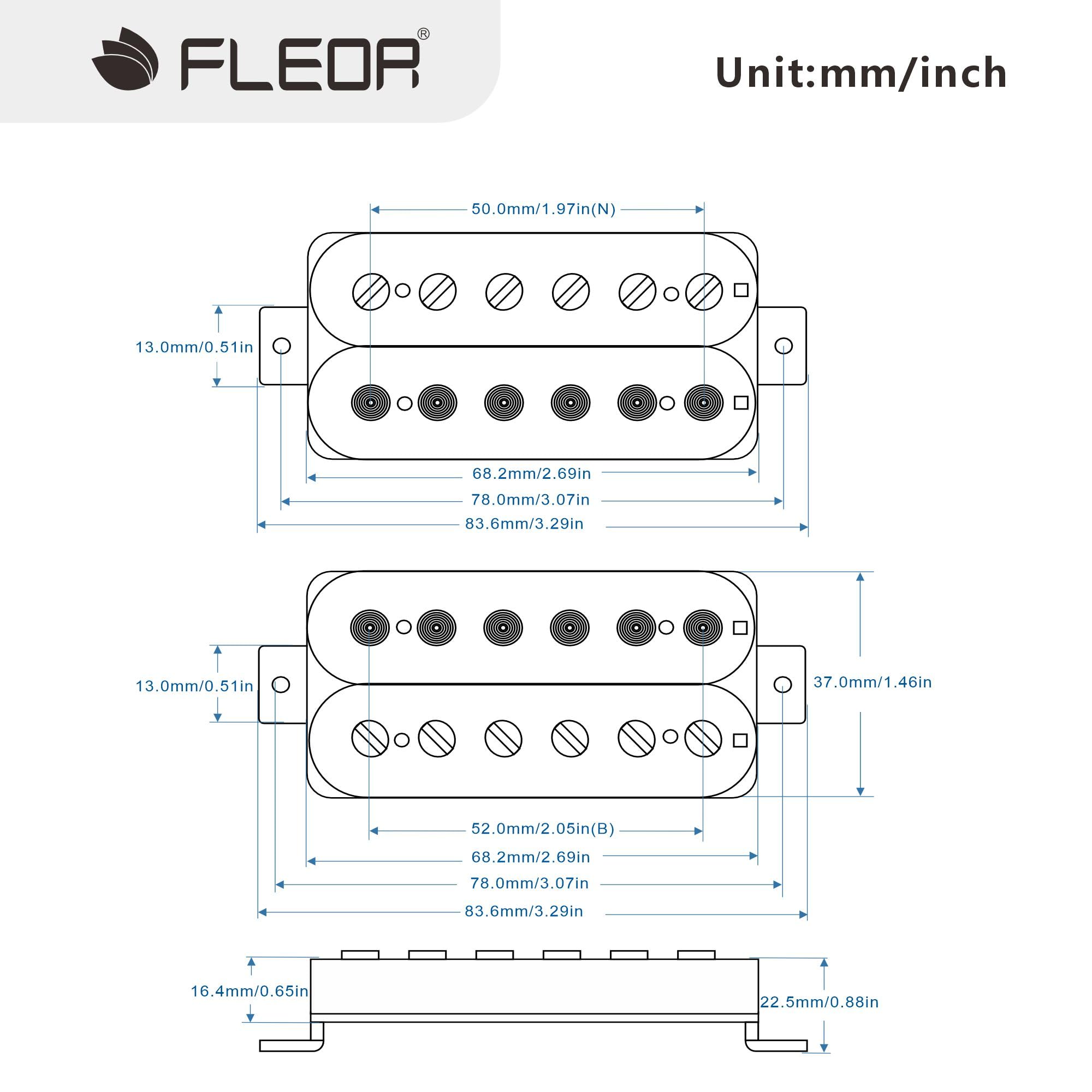 Amazon.co.jp: FLEOR エレキギター ハンバッカーピックアップ