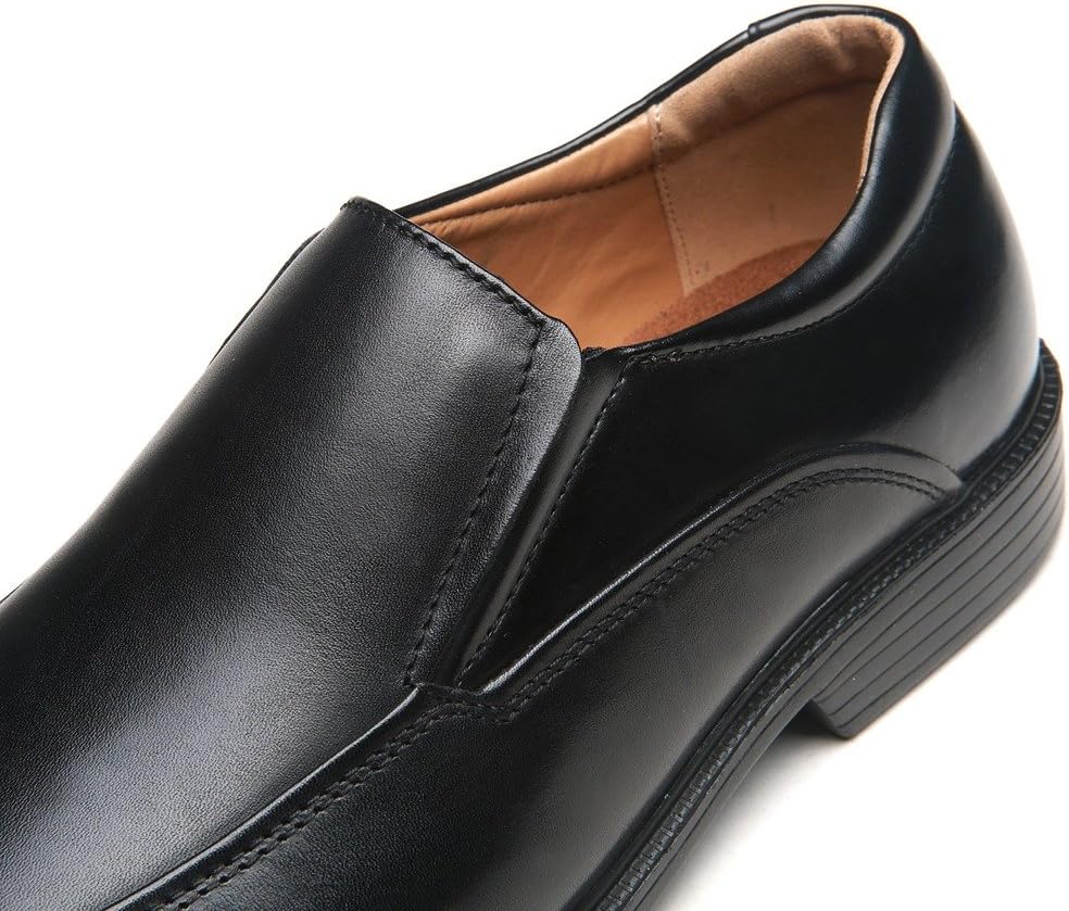 La Milano Wide Width Mens Geniune Leather Moc Toe Slip On Dress Shoe 9.5EEE, Black - Image 7