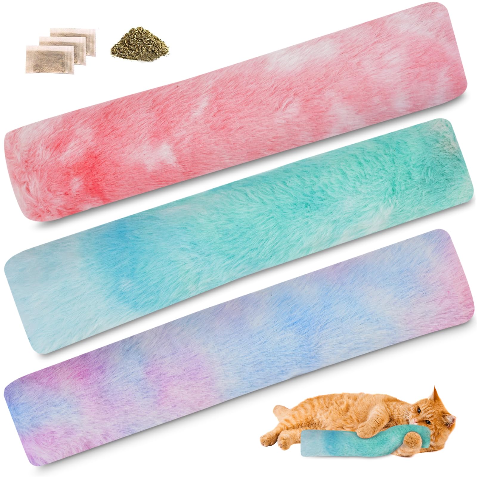 ZAULEY Cat Toys Cat Pillows,3 Pack Soft and Durable Large Catnip Toys,Cat Toys for Indoor Cats for Cats or Kittens,Interactive Kicker Toys to Boost Indoor Cats' Exercise and Playtime