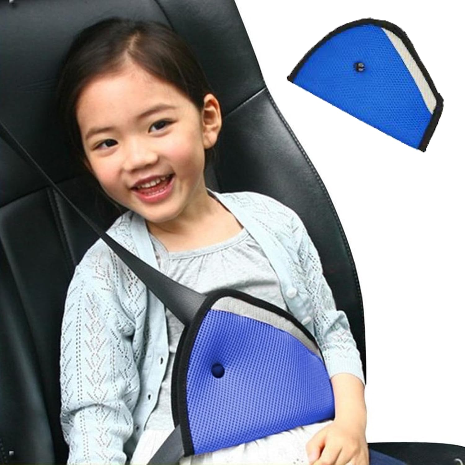 Safe-O-Kid Car Safety Essential Seat Belt Holder/Shortener for Toddlers, Grey