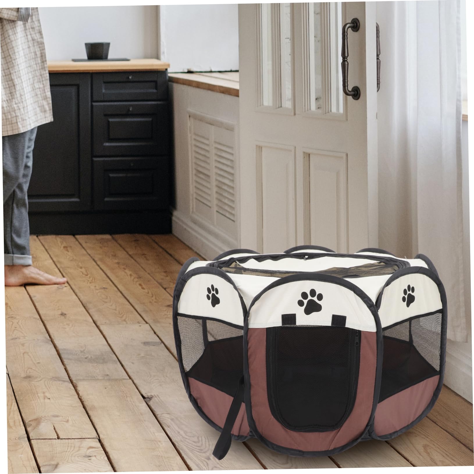 COLLBATH Recinto Per Animali Domestici Pieghevole Ottagonale in Tessuto Oxford Per Gatti Design Sicuro