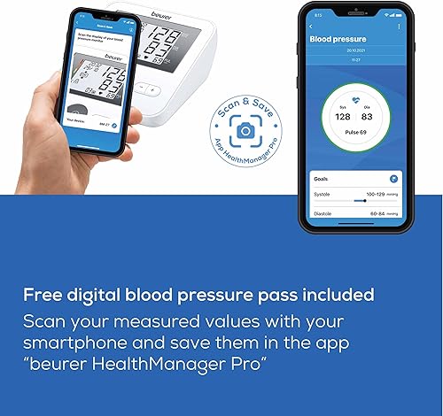 Miniatura 6 de Beurer BM27 Monitor de presión arterial para el brazo superior para uso doméstico con puño ajustable automático, 120 juegos de memoria, detección de