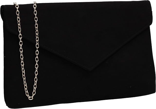 SWANKYSWANS Rosa Faux Suede Slim Envelope Clutch Bag