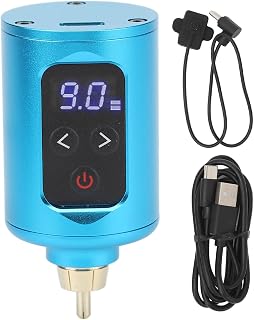 Wireless Tattoo Power Supply, Tattoo Machine Battery Tattoo Machine Dual Modes Interface LCD Display USB Rechargeable Battery Tattoo Machine Parts for Tattoo Machines Tattooist