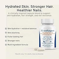 Vista 2 de Zi-Collagen - Cápsulas de colágeno marino para piel, cabello y uñas, fórmula multiingrediente con fitoceramidas, ácido hialurónico, biotina +