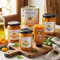 Vista 6 de Cosi Come - Ketchup italiano de tomates amarillos, 9.88 oz (280 gr), sin conservantes, sin sabores artificiales, sin OMG