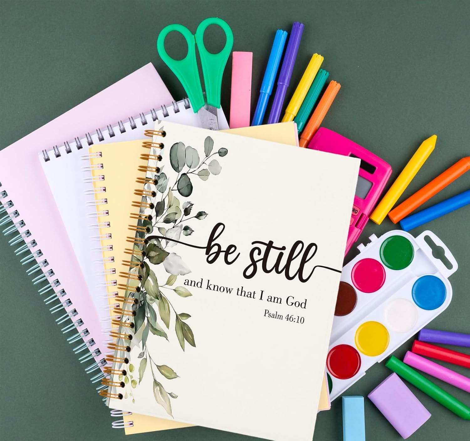 OXW Prayer Journal for Woman, Bible Study Journal Notebook for Women, Christian Bible Gifts for Women, Christian Journal Notebook for Bible Notes, Church Notes Journal, Psalm 46:10(5.5'' X 8.3'') - Image 6