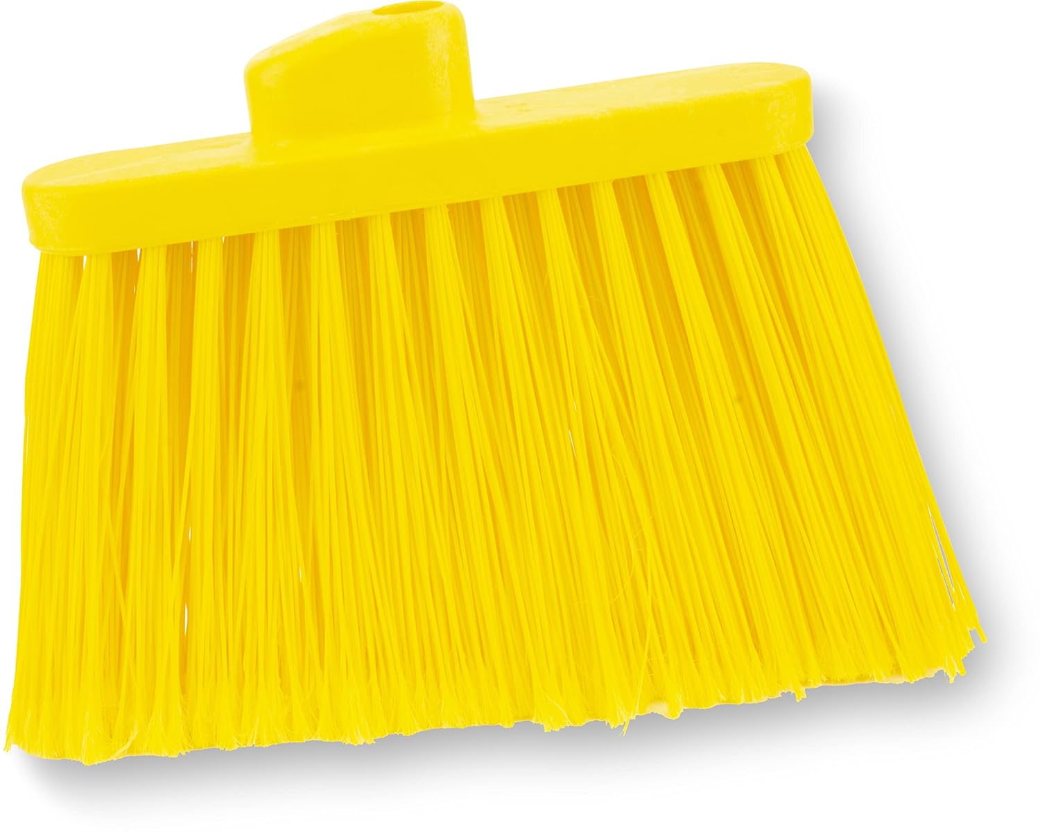 SPARTA Plastic Broom Head, Angled, Flagged for Small Debris Indoor, Outdoor, Home, Restaurant, Lobby, Office, 12 Inches, Orange