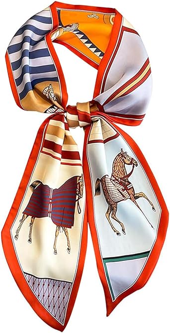 vimate Hair Scarf for Women Fashion Satin Silky Feeling Neck Scarf Bag Purse Scarf for Handbag Handle Etc