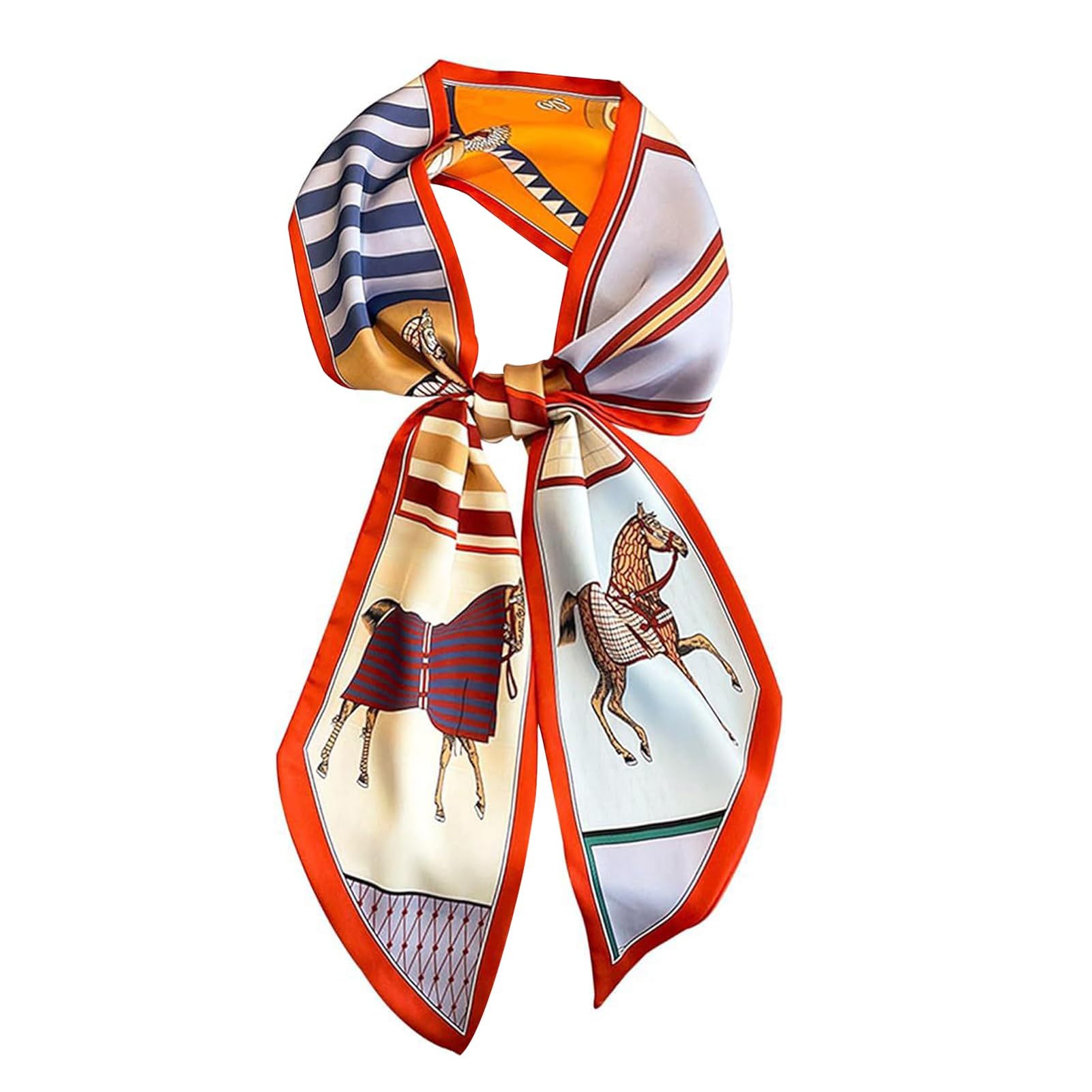 vimate Hair Scarf for Women Fashion Satin Silky Feeling Neck Scarf Bag Purse Scarf for Handbag Handle Etc