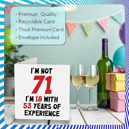Vista 200 de Tarjeta de cumpleaños número 98 para mujeres y hombres – Not 98 I'm 18 With 80 Years Experience – Divertida tarjeta de cumpleaños noventa y ocho