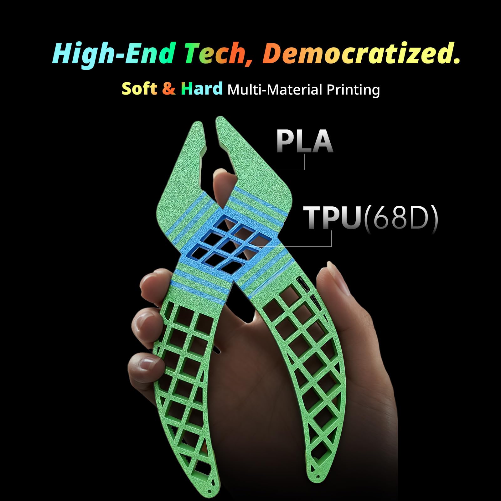 Bambu Lab A1 3D Printer, Ready-to-Use FDM 3D Printer for Beginners and Kids | Beginner-Friendly Ecosystem with MakerWorld Model Library,Full-Auto Calibration & Active Flow Rate Compensation, ≤48 dB Quiet thumbnail 13