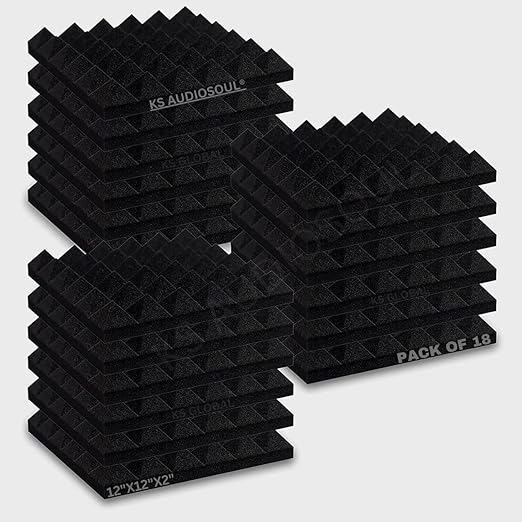 KS AUDIOSOUL Pyramid Acoustic, 32 Density Foam Panels 12