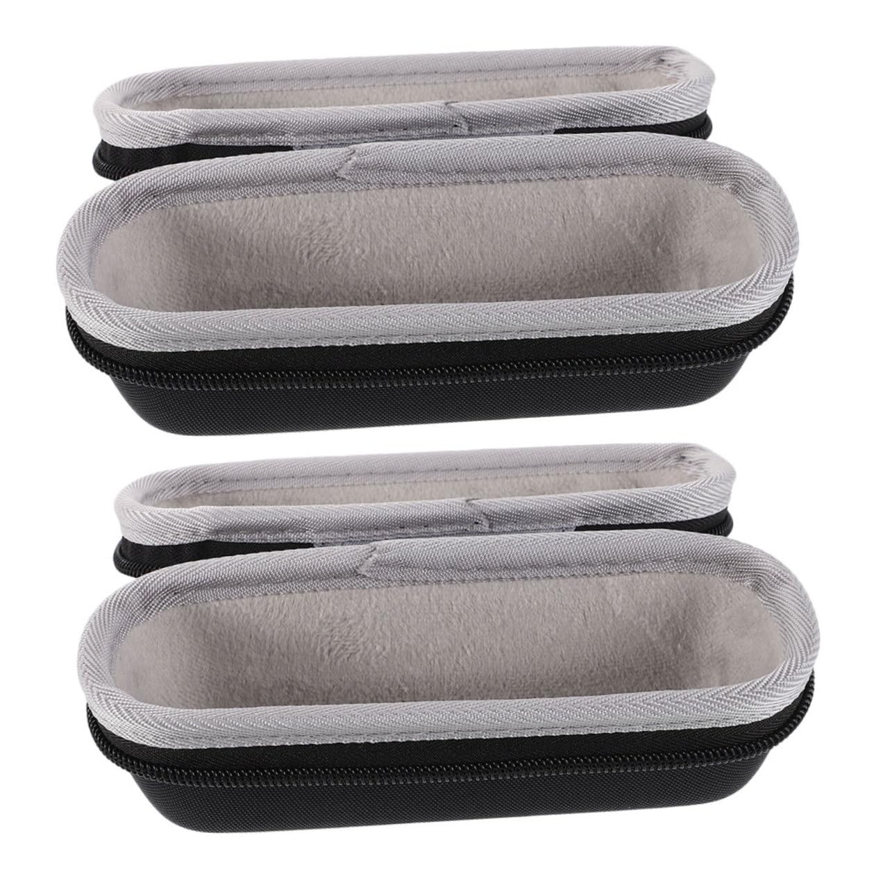 Estuche Portátil Rígido para Termómetro de Oreja 2 Unidades, Funda Protectora Eva Negra 17x6,5x8 Cm, Almacenamiento Seguro para Hogar, Viajes y Oficina
