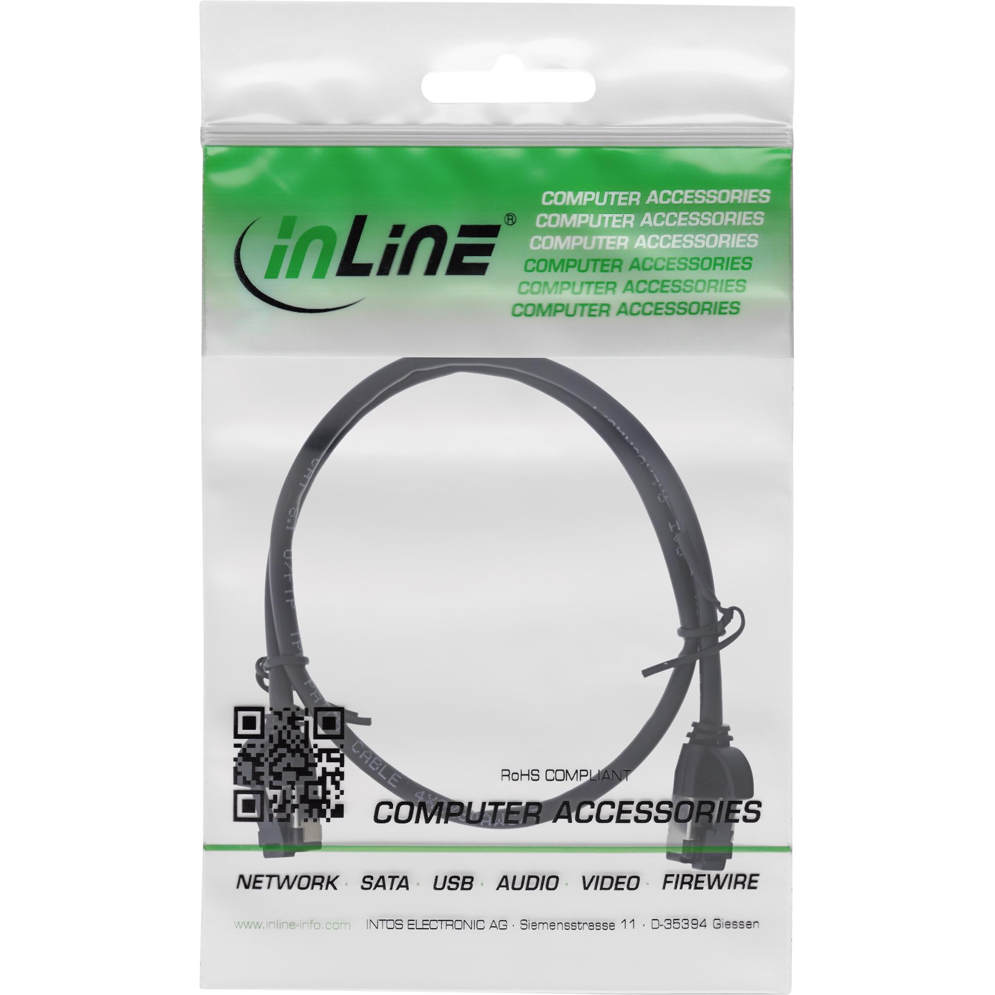 InLine Patchkabel slim, U/FTP, Cat.8.1, TPE halogenfrei, schwarz, 1,5m, black - Image 2