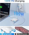 Acer USB C to HDMI Adapter 4K with 5Gbps USB 3.0 & PD 100W Fast Charging | 3-IN-1 USB C Hub Digital AV Multiport Adaptor Compatible for Laptop Acer, MacBook Neo/Pro, iPad Pro/air, XPS, Chromebook