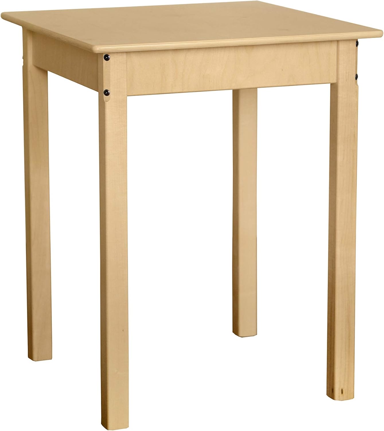 Contender Kids Classroom Solid Wood Standing Table for Playroom, Office Furniture, All Purpose Art and Craft 30" Square Desk for Toddlers Room with 29" Long Legs