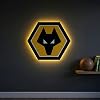 Themed Wolverhampton Wanderers FC Crest LED Backlit Wallpop