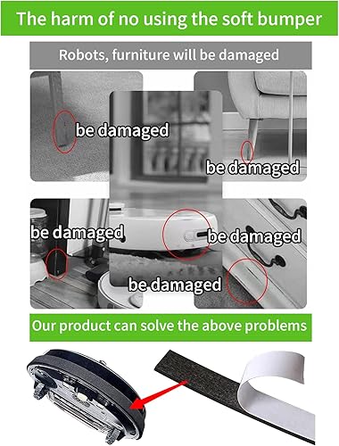 Miniatura 5 de tuvisin Robot de protección de parachoques suave y muebles compatible con 671 675 500 600 700 800 Series Robot Parachoques de vacío, protector de