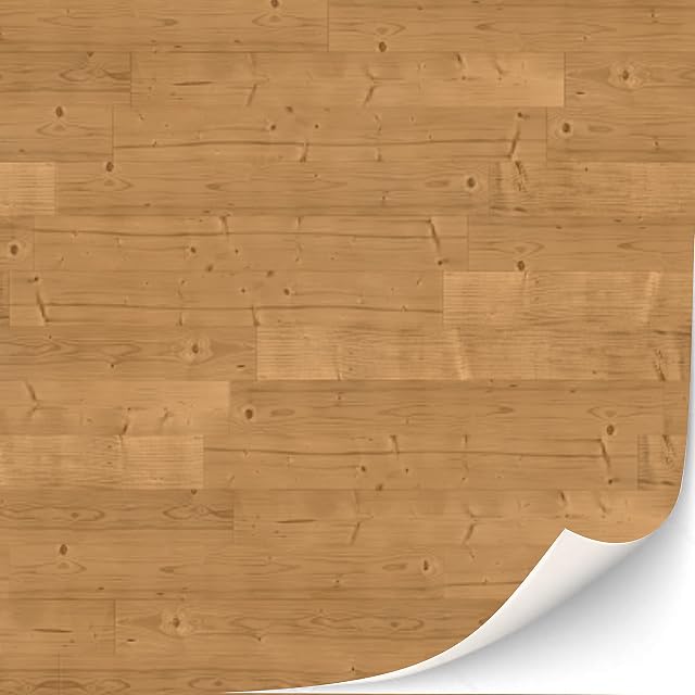 3 Hojas de Suelo Autoadhesivas para Casas de Muñecas, Escala 1:12 (Pino)