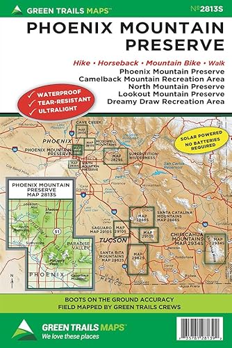 Phoenix Mountain Preserve, AZ No. 2813S (Green Trails Maps)