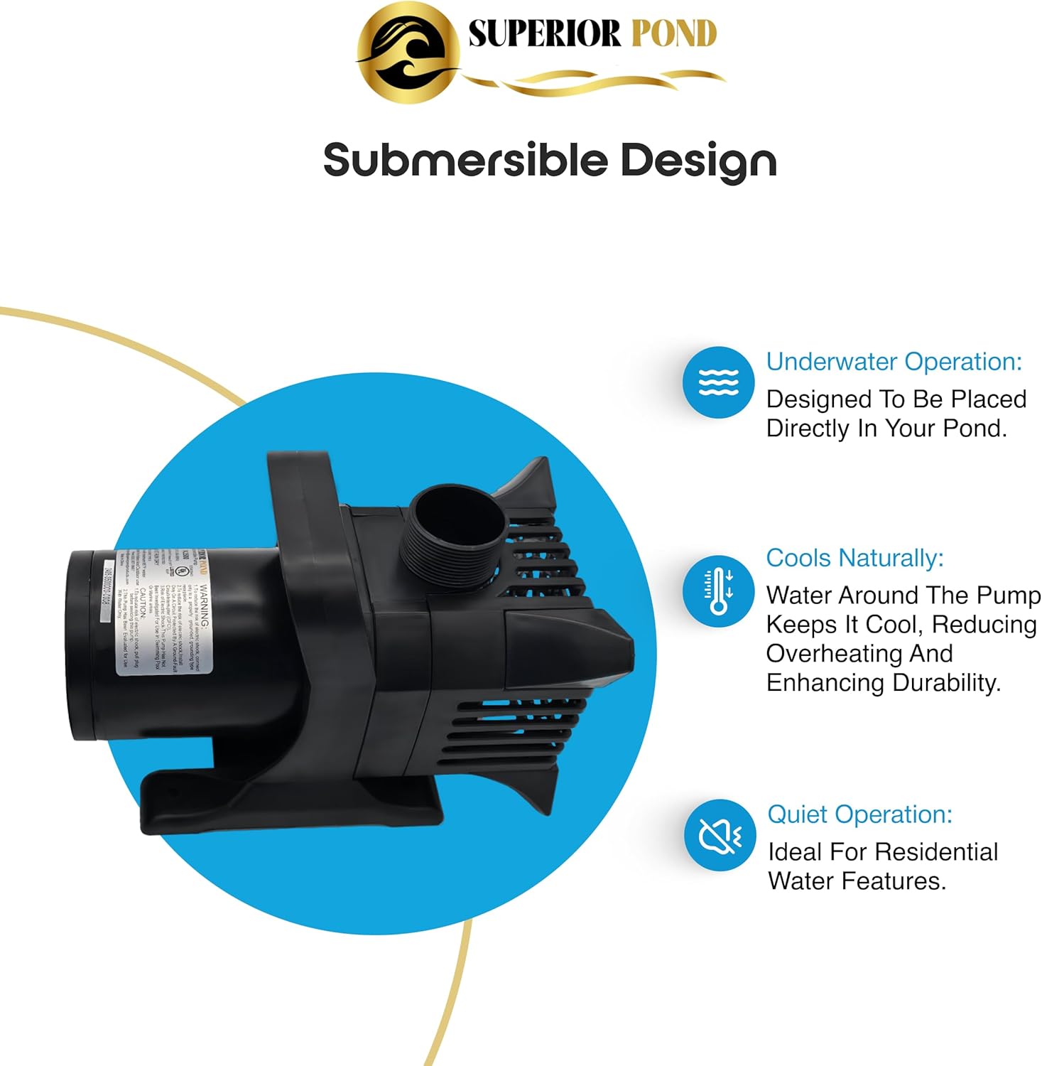 Asynchronous Pond Pump PA3500 3500 GPH