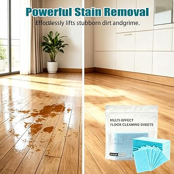 100 Piece Multi-Surface Floor Cleaning Tablets, Multi Effect Floor Cleaner Sheets, Floor Cleaning Tablets Sheets for Mopping for Hardwood, Laminate Floors, Wall Tiles, Glass