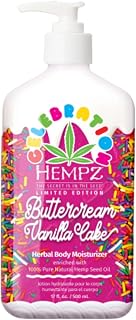 Hempz Body Lotion - Buttercream Vanilla Cake Celebration - Limited Edition Daily Moisturizing Cream, Shea Butter, Aloe - Skin Care Products, Hemp Seed Oil - 17 Oz