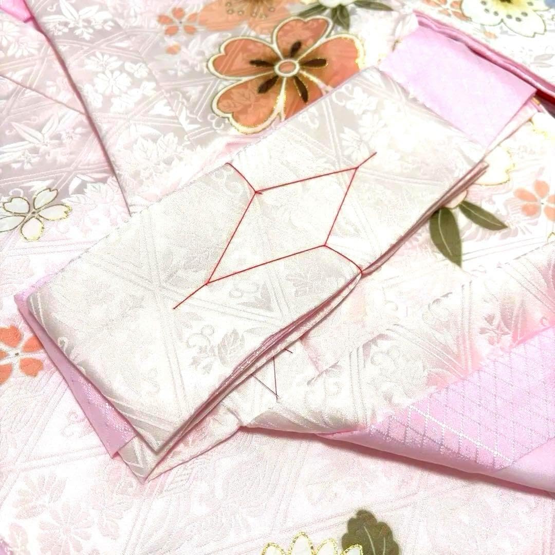 トップ 日本製スノーピンク 正絹 本金彩 京友禅お宮参り 産着長襦袢付