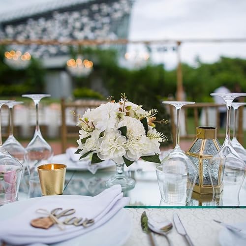 Miniatura 2 de BLOSMON Centros de mesa de boda de bola de flores falsas, 6 piezas de 9.5 pulgadas, rosas artificiales, decoración para mesa, bola de besos de seda,