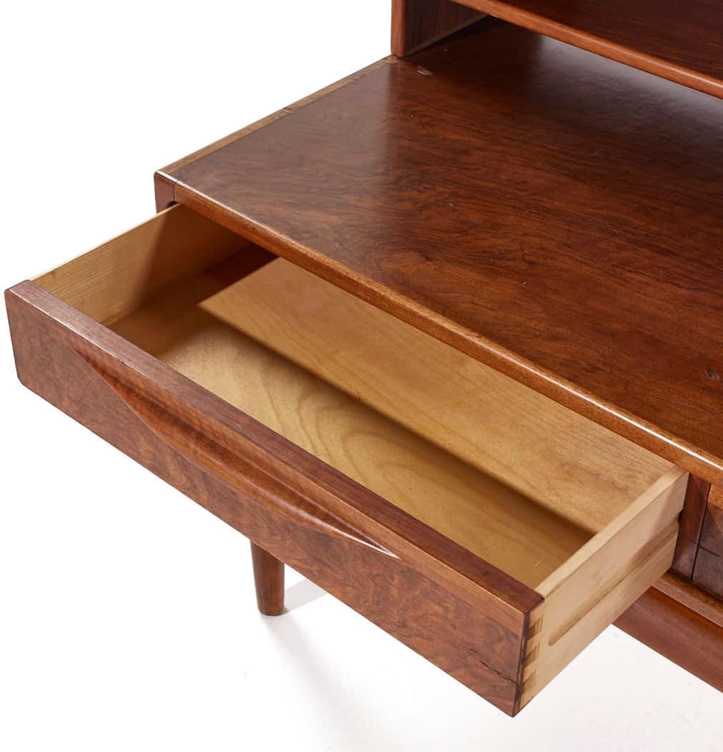 Mid Century Wood Low Bookcase for Home & Office(BROWN)