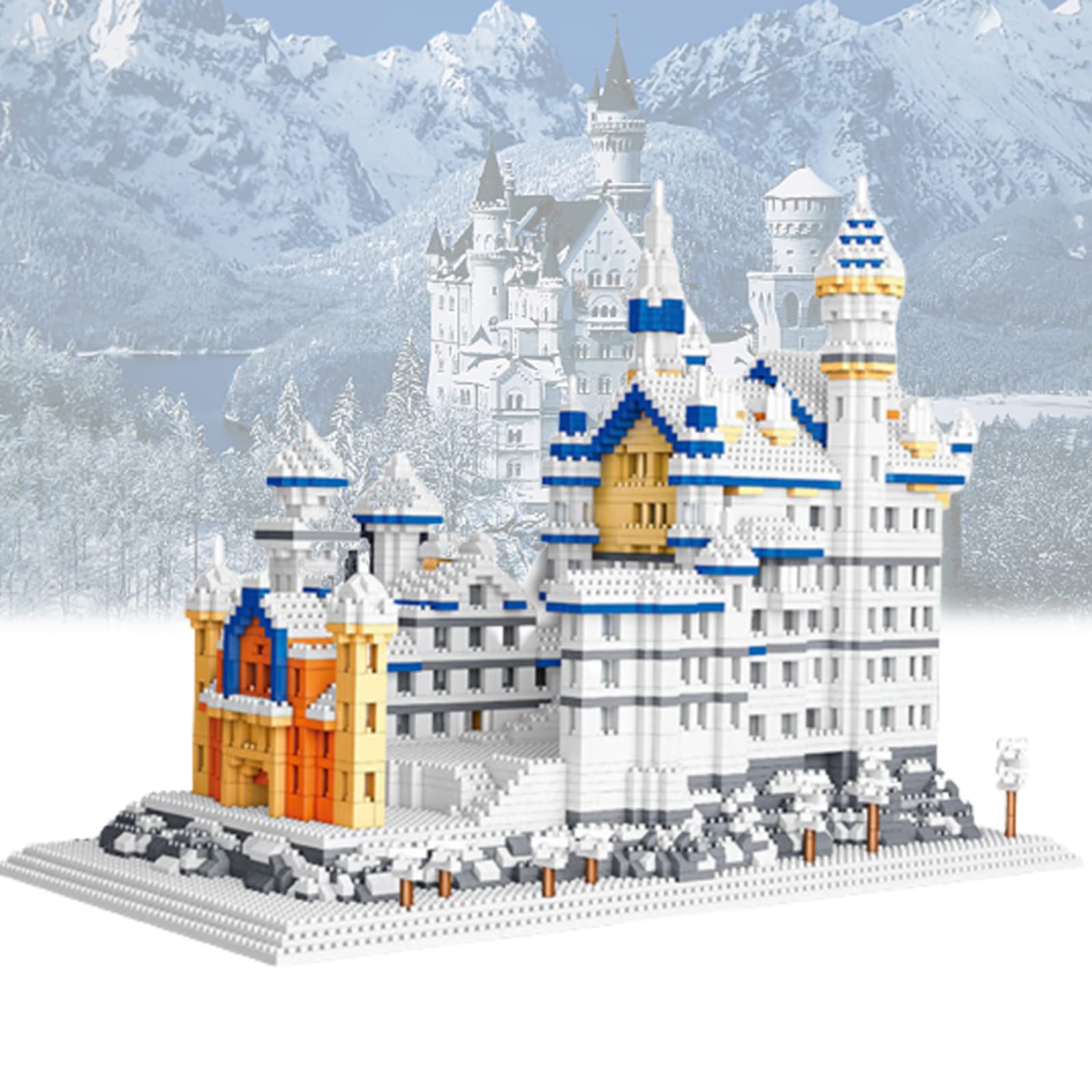 Amazon.co.jp: ナノマイクロブロック 白鳥の湖の城の建物キット ミニ