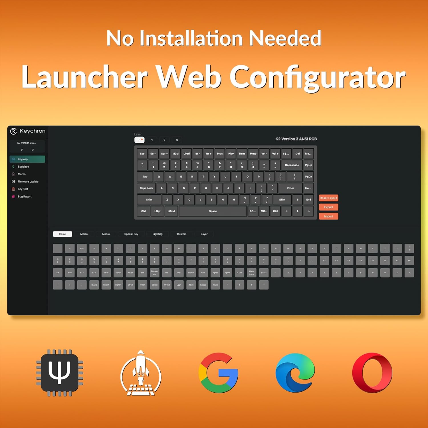 Keychron K2 75% Layout QMK Wireless and Wired Mechanical Keyboard Super Banana Switch, RGB Backlight Aluminum Frame with Shine-Through Double-Shot PBT Keycaps for Mac Windows-Version 3