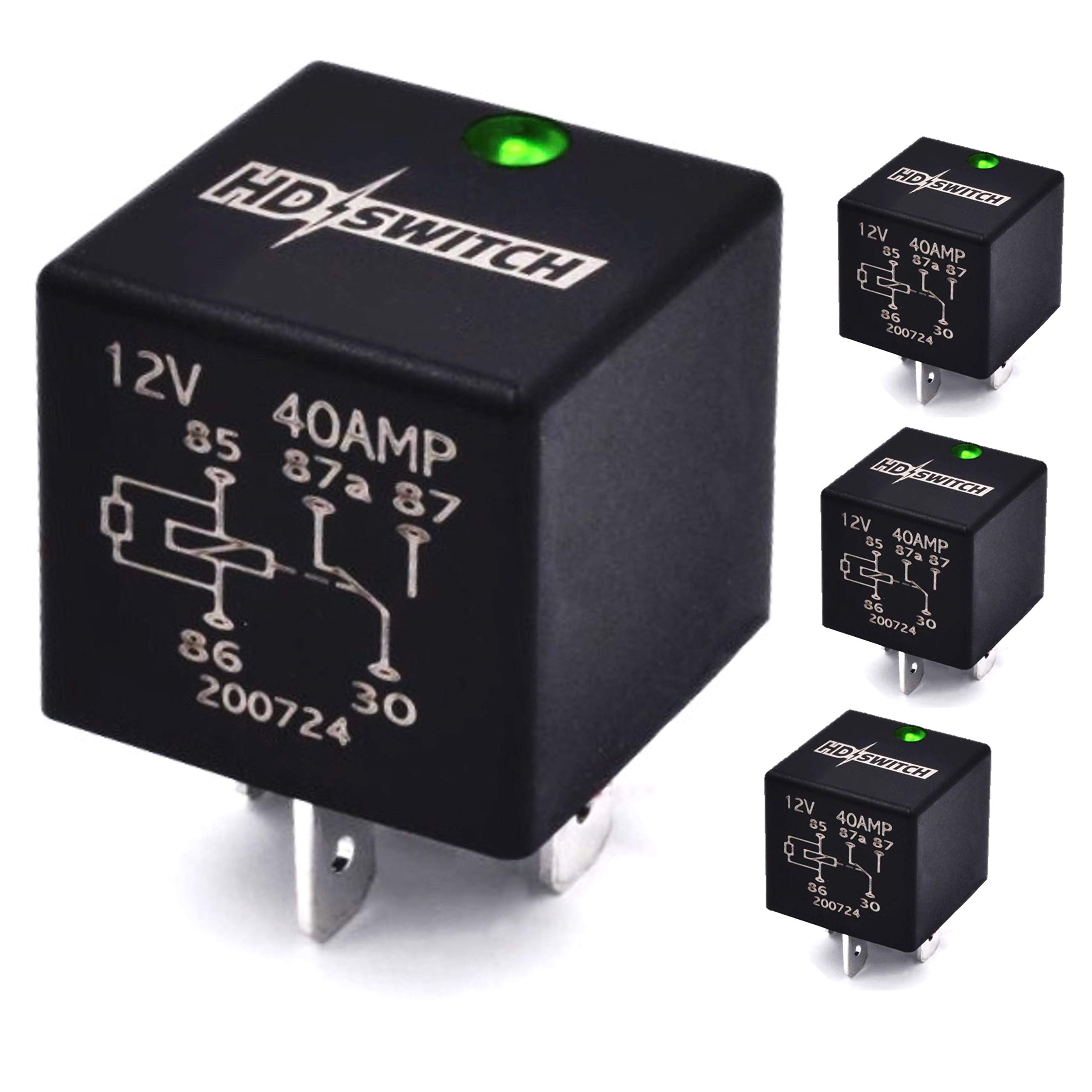 HD Switch (3 Pack) 12V 40A Waterproof Relay Replaces 532109748, 532 10 97-48, 109748X, Husqvarna AYP Craftsman w/LED Indicator Light & Dielectric Grease