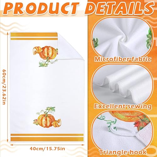 Miniatura 10 de Bencailor 4 toallas de cocina de otoño, toallas de cocina de Acción de Gracias, toallas de mano absorbentes de cosecha, paños de cocina de otoño