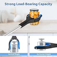 Vista 4 de Herramienta de agarre de 34 pulgadas, paquete de 2 herramientas de recogida plegables con mandíbula giratoria de 360° e imanes, herramienta