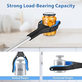 REWKCY 34 Grabber Reacher Tool, 2-Pack Foldable Reacher Grabber Pickup Tool with 360 Rotating Jaw & Magnets, Grabber Tool Heavy Duty