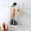 1 Adet 6 Kancalı 360° Döner Yapıştırmalı Askılık - Mutfak ve Banyo Organizeri, Kepçe, Havlu, Lif Askısı