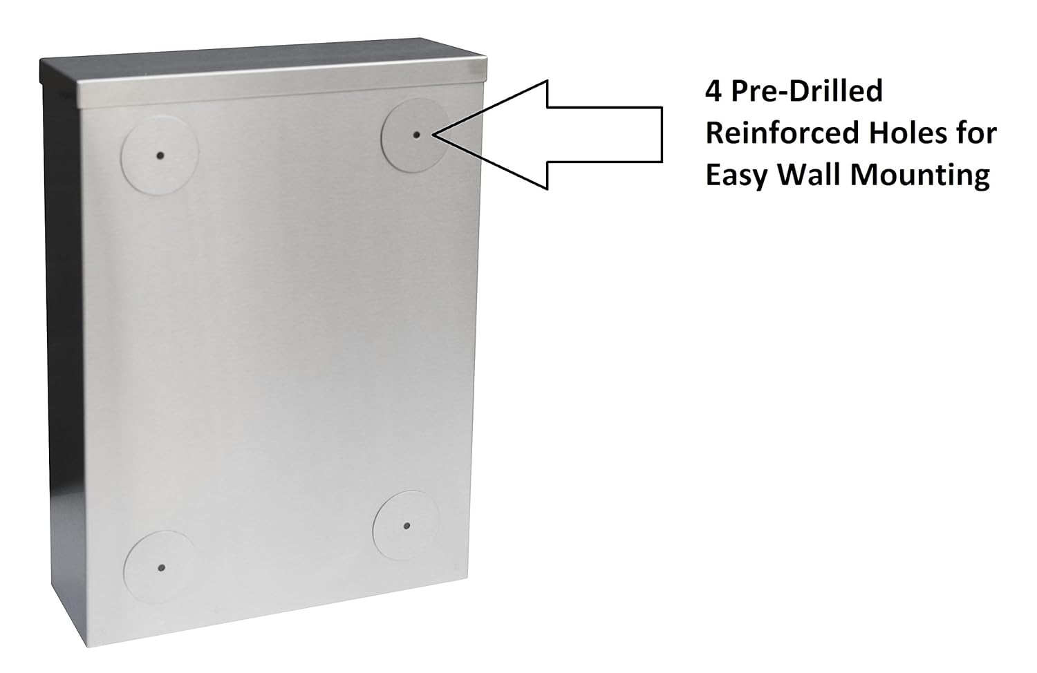 Double Door Large Stainless Steel Narcotic Cabinet (24"H X 16"W X 8"D)