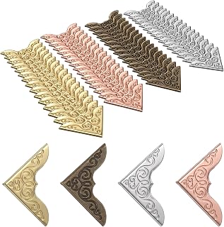 Classicseali 160Pcs Book Corner Protectors,4 Assorted Colors,1.1x1.1x1.18In